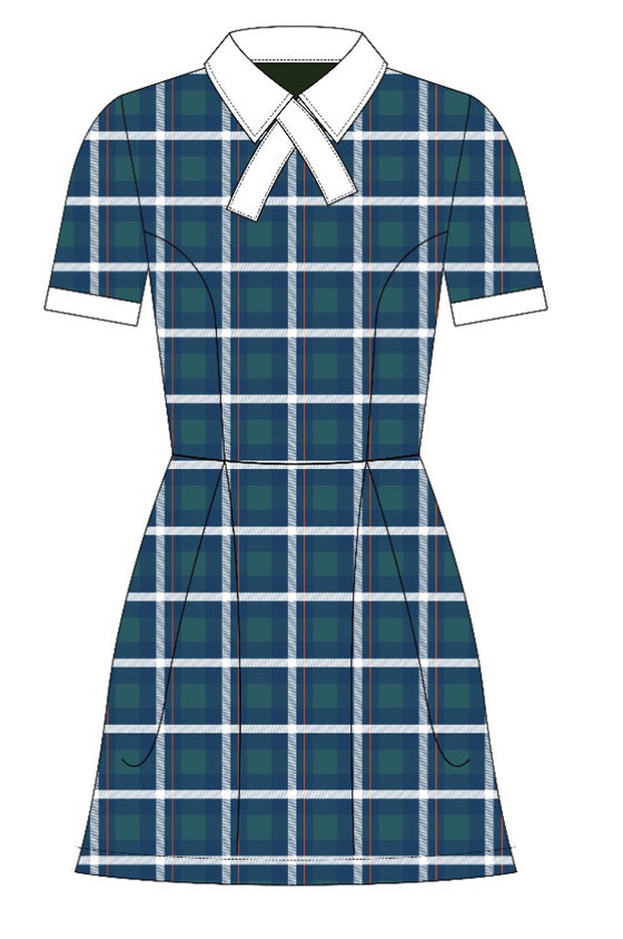 ACA Elementary Custom Plaid Dress short sleeve