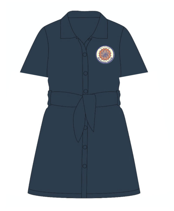Miftaahul Uloom Girls short sleeve dress - Navy (1st - 3rd grade)